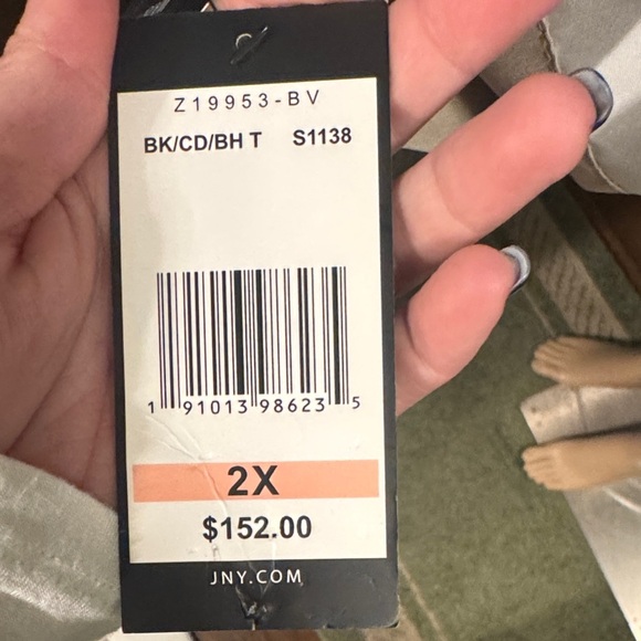 BNWT Jones NY Black and Tan Hooded Jacket size 2XL - Picture 9 of 13